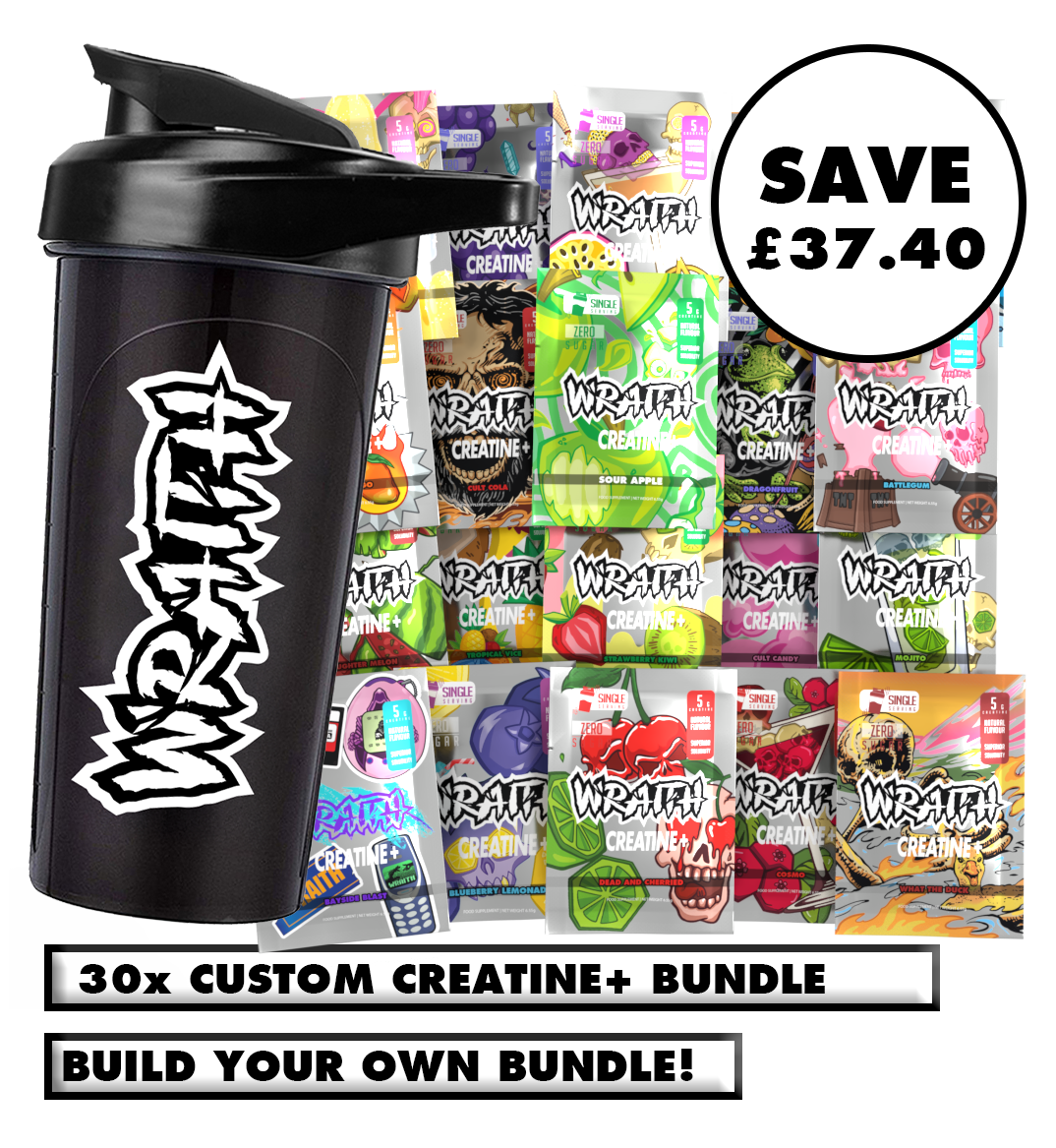 Custom Creatine 30x Booster Pack Bundle