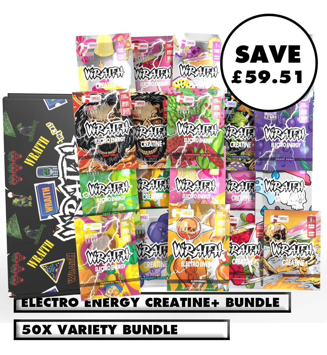 50x Electro Energy & Creatine Varitety Pack