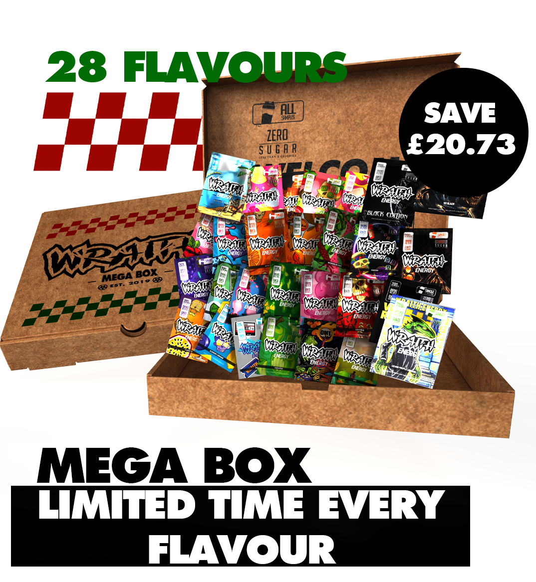 NEW! Limited MEGA Box (28 Different Flavours)